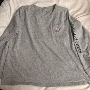 Vineyard Vines Heather Gray Long Sleeve Tee
